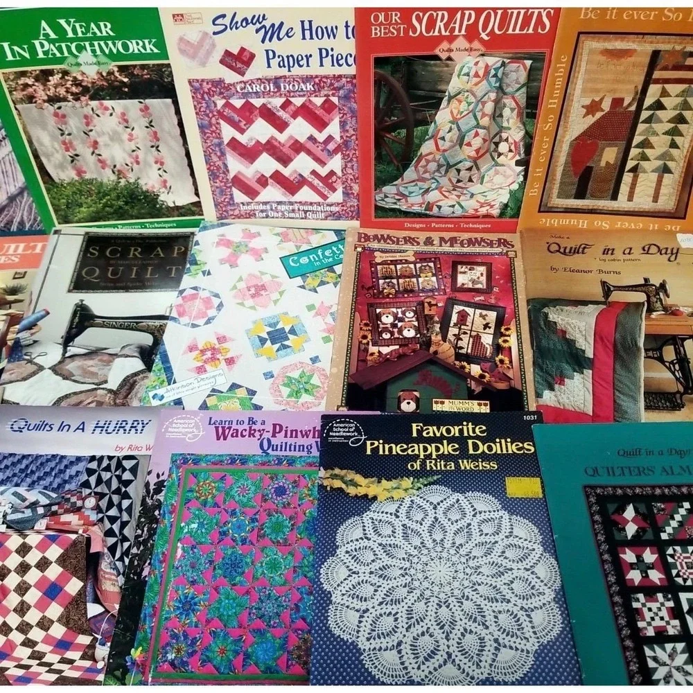 Vtg‎ Modern Quilting Crochet Pattern Books Quilt in a Day Scrap DIY Grannycore